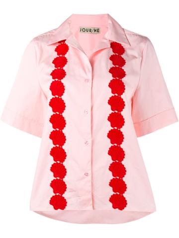 Jour/né Shell Embroidered Shirt - Pink & Purple