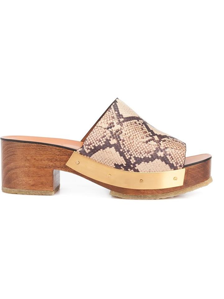 Rosetta Getty Python Sandals