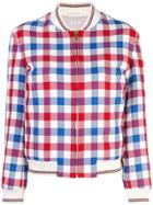 Thom Browne Check Bomber Jacket - Red