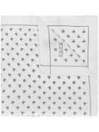 Fefè Butterfly Print Pocket Square - White