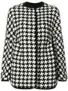 Ermanno Scervino Houndstooth Coat - Black