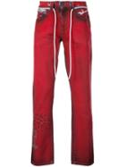 Off-white Studded Slim Jeans - Red