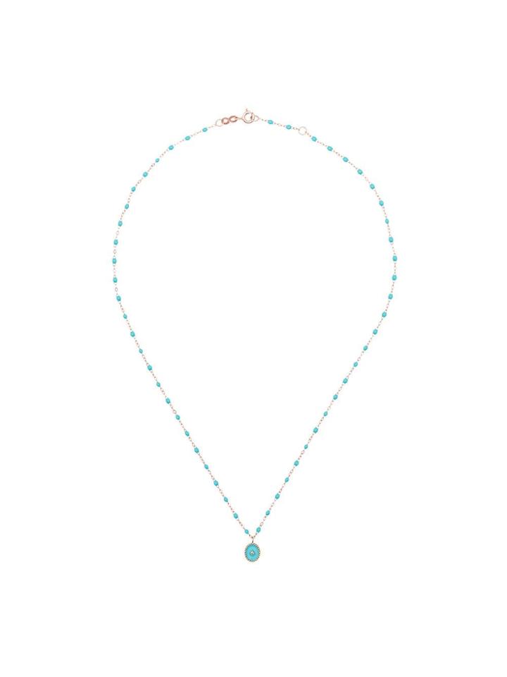 Gigi Clozeau Turquoise Beaded Diamond Necklace - Gold