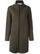 Gianluca Capannolo Stand Collar Coat, Women's, Size: 40, Green, Polyamide/spandex/elastane/virgin Wool