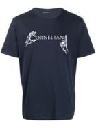 Corneliani Logo Print T-shirt - Blue