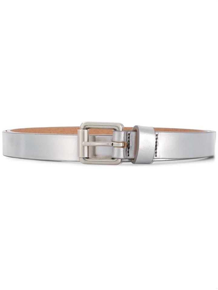 Closed Classic Thin Belt - Silver