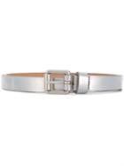 Closed Classic Thin Belt - Silver
