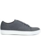 Lanvin Toe Cap Sneakers, Men's, Size: 11, Grey, Leather/rubber