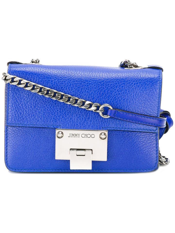Jimmy Choo 'rebel' Mini Shoulder Bag, Women's, Blue, Goat Skin
