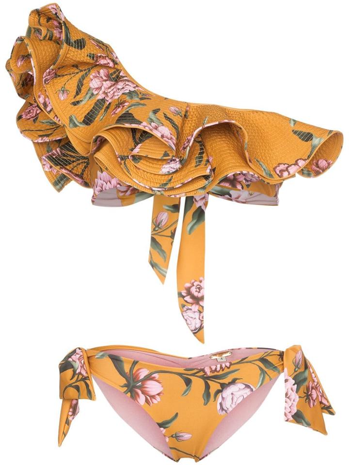 Johanna Ortiz A Prayer For Spring Floral Bikini Set - Yellow