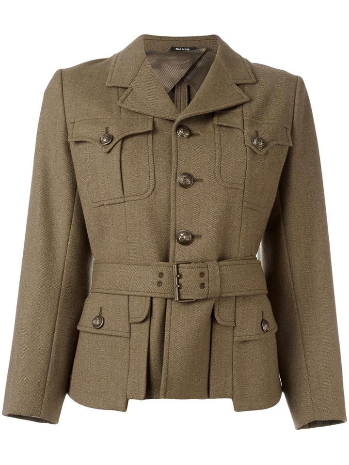 Maison Margiela Buttoned Short Jacket - Nude & Neutrals