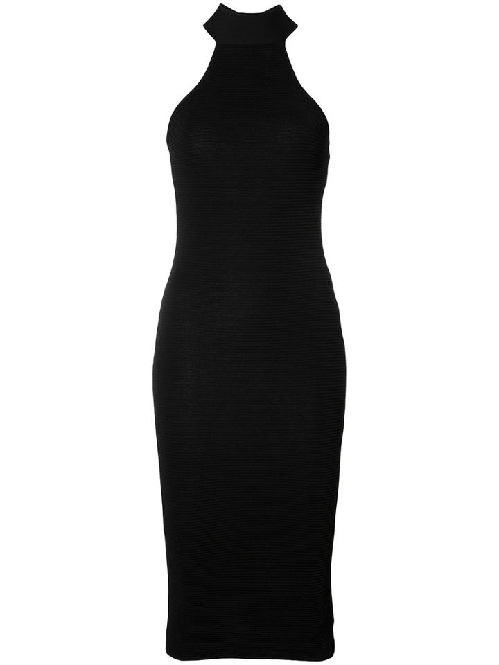 Jay Godfrey Fitted Midi Dress, Women's, Size: Xs, Black, Viscose/nylon