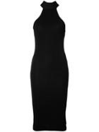 Jay Godfrey Fitted Midi Dress, Women's, Size: Xs, Black, Viscose/nylon