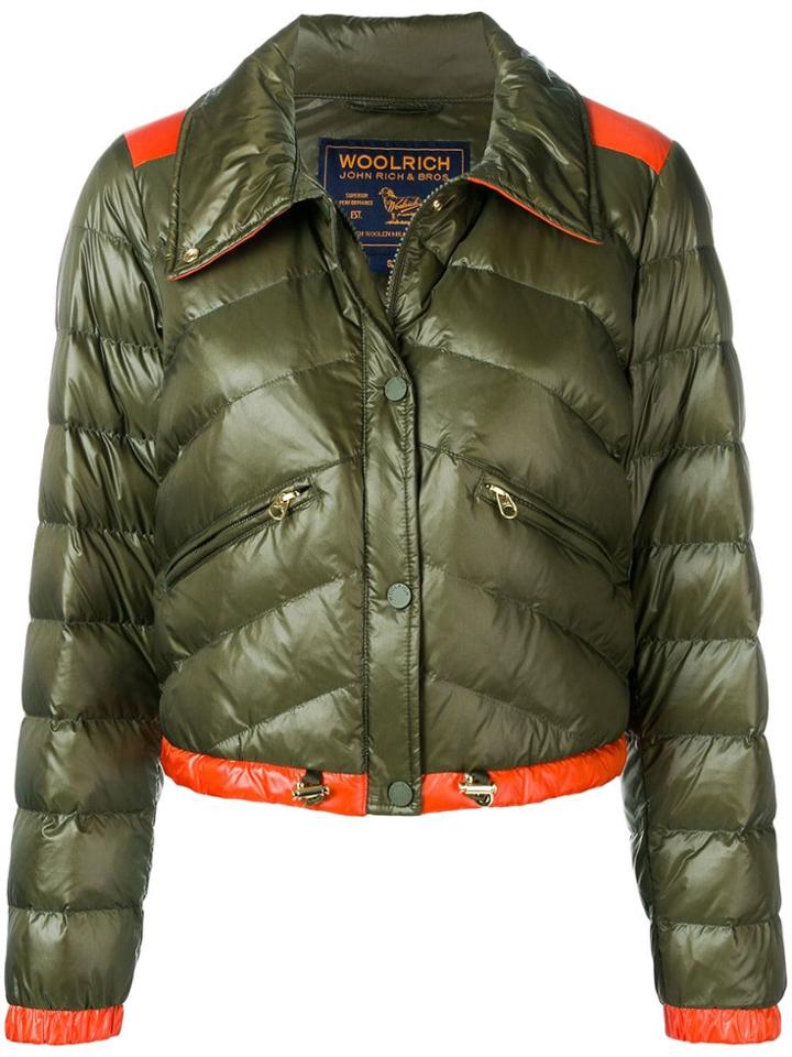 Woolrich Cropped Puffer Jacket - Green