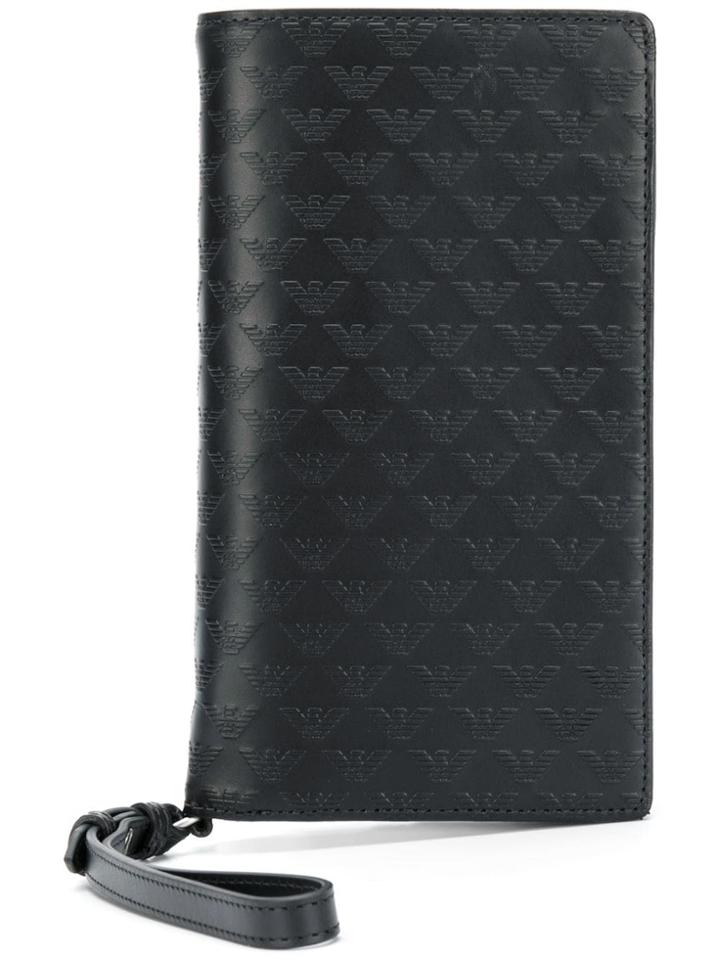 Emporio Armani Embossed Logo Print Wallet - Black