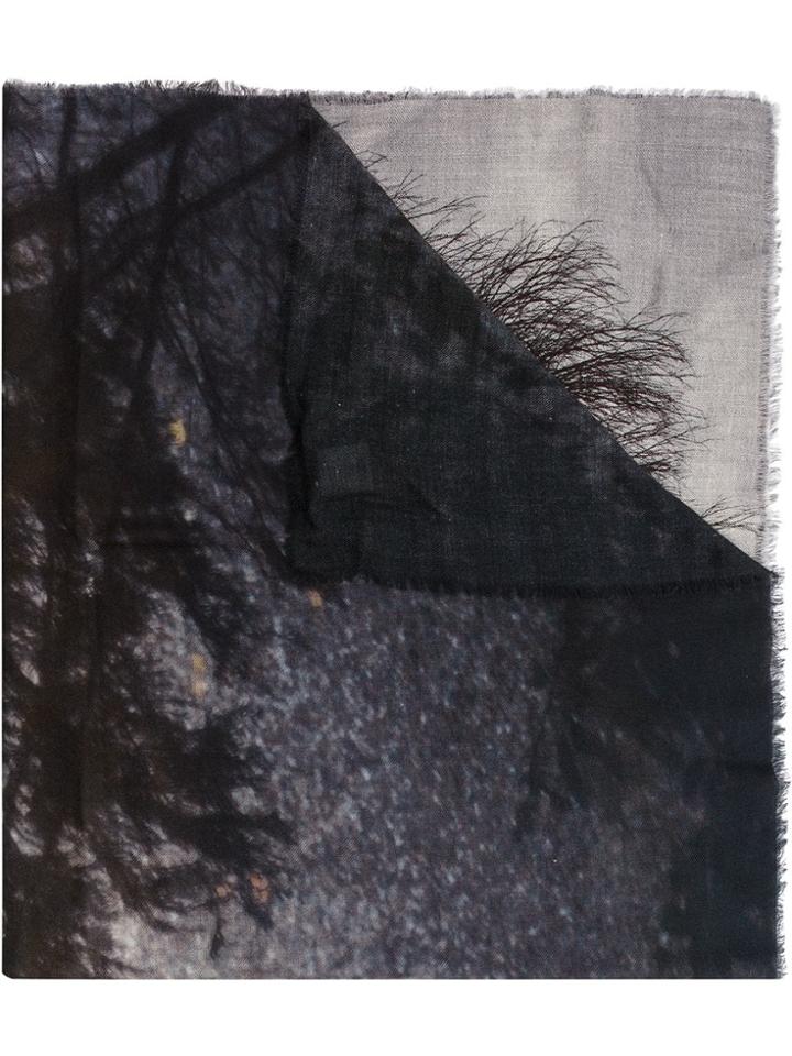 Faliero Sarti Print Oversized Scarf - Grey