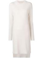 Yves Salomon Ribbed Knitted Dress - Neutrals
