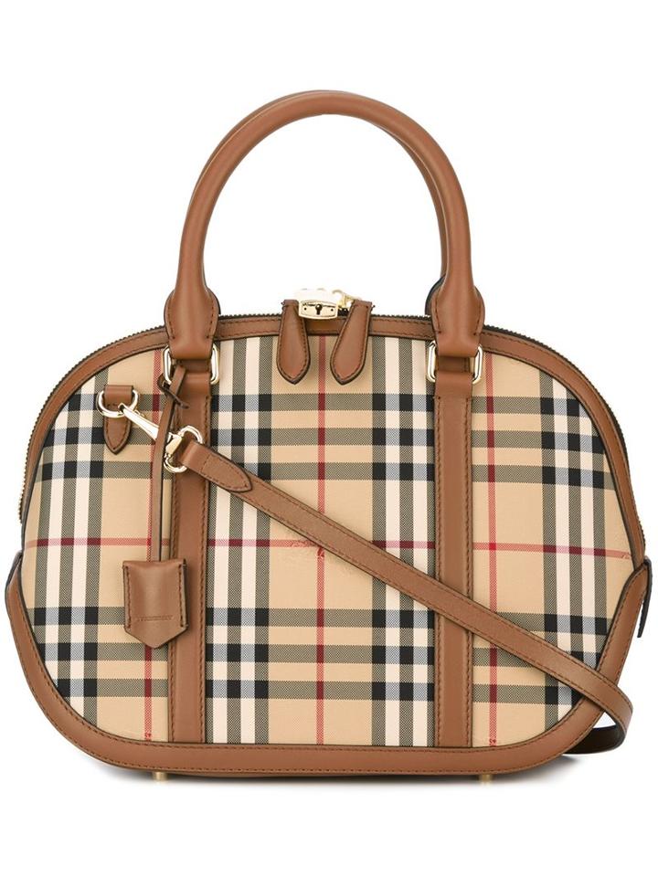 Burberry House Check Medium Tote, Women's, Brown
