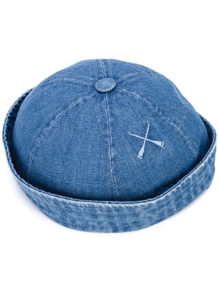 Beton Cire - Flat Cap - Unisex - Cotton - S, Blue, Cotton