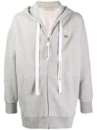 Maison Kitsuné Zip-up Logo Hooded Jacket - Blue