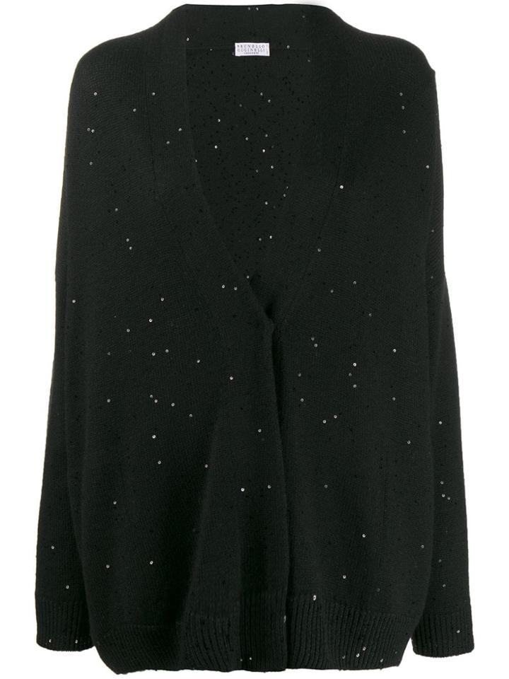 Brunello Cucinelli Slouchy Cardigan - Black