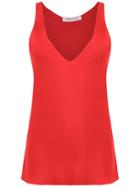 Gloria Coelho V Neck Top - Red