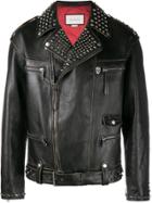 Gucci King Charles Spaniel Biker Jacket - Black