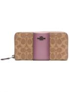 Coach Colour Block Canvas Wallet - Brown