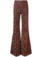 Chloé Swirl Print Kick Flare Trousers - Red