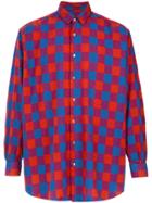 À La Garçonne Oversized Checkered Shirt - Blue