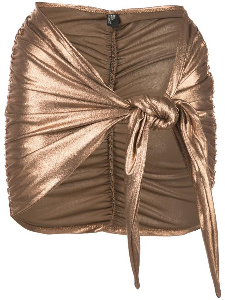 Lisa Marie Fernandez Metallic Sarong - Brown