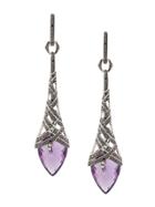 Stephen Webster 18kt White Gold, Amethyst And Diamond Drop Earrings