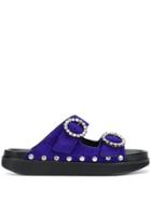 Isabel Marant Noddi Studded Slides - Blue