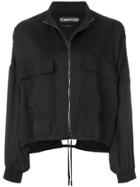 Tom Ford Relaxed Fit Bomber Jacket - Black