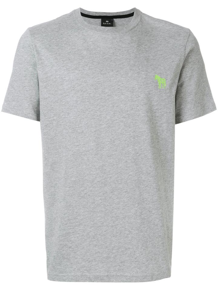 Ps By Paul Smith Embroidered Logo T-shirt - Grey