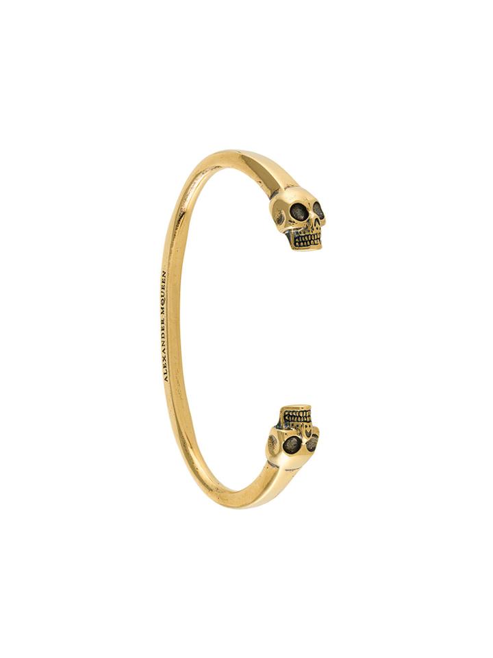 Alexander Mcqueen Skull Cuff - Metallic