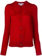 Comme Des Garçons Comme Des Garçons Ruched Front Cardigan - Red