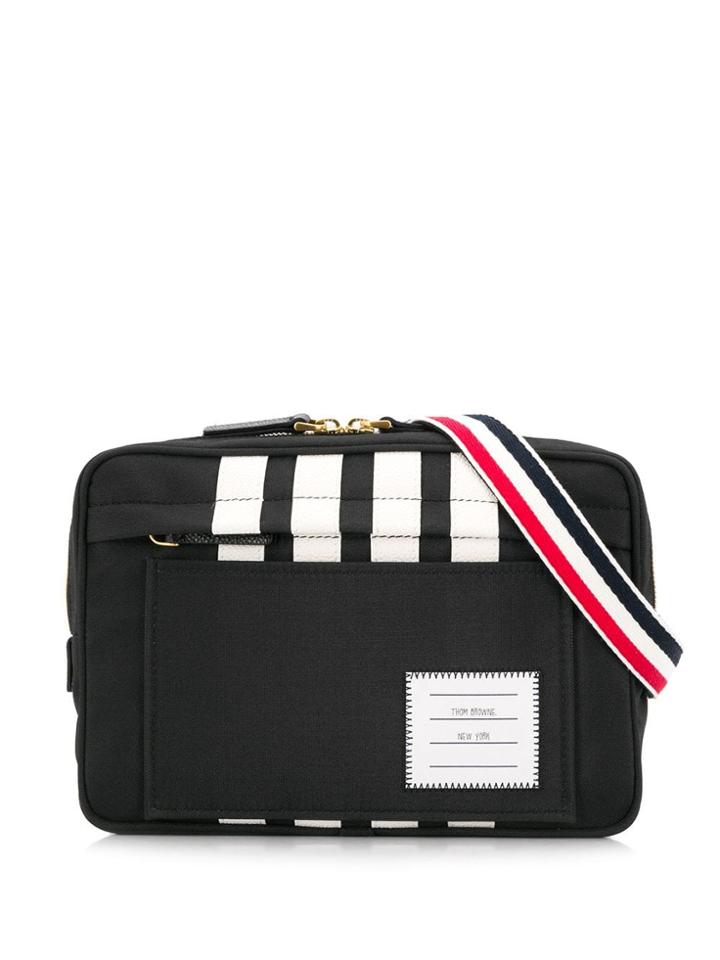 Thom Browne Contrast Stripe Belt Bag - Black