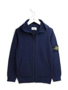 Stone Island Kids Hooded Cardigan, Boy's, Size: 10 Yrs, Blue