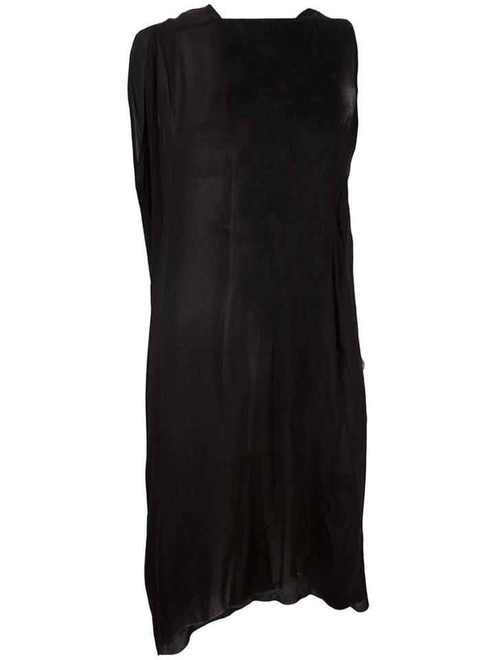 Lost & Found Ria Dunn Draped Silk Dress - Black