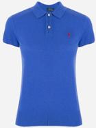 Polo Ralph Lauren Ribbed Knit Polo Top - Blue