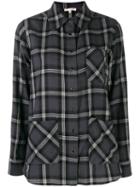 Gold Hawk Plaid Print Shirt - Grey