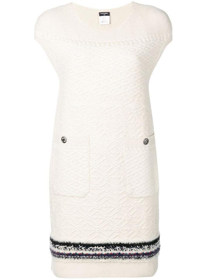Chanel Pre-owned Cashmere Textured Dress - Neutrals