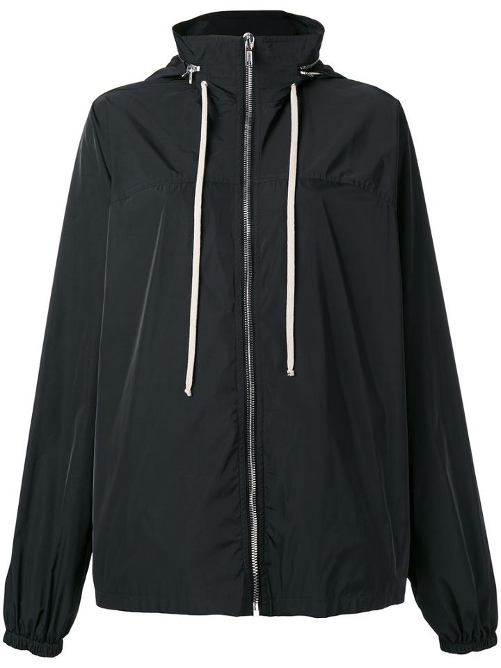 Rick Owens Hooded Jacket, Women's, Size: 42, Black, Polyester/cupro