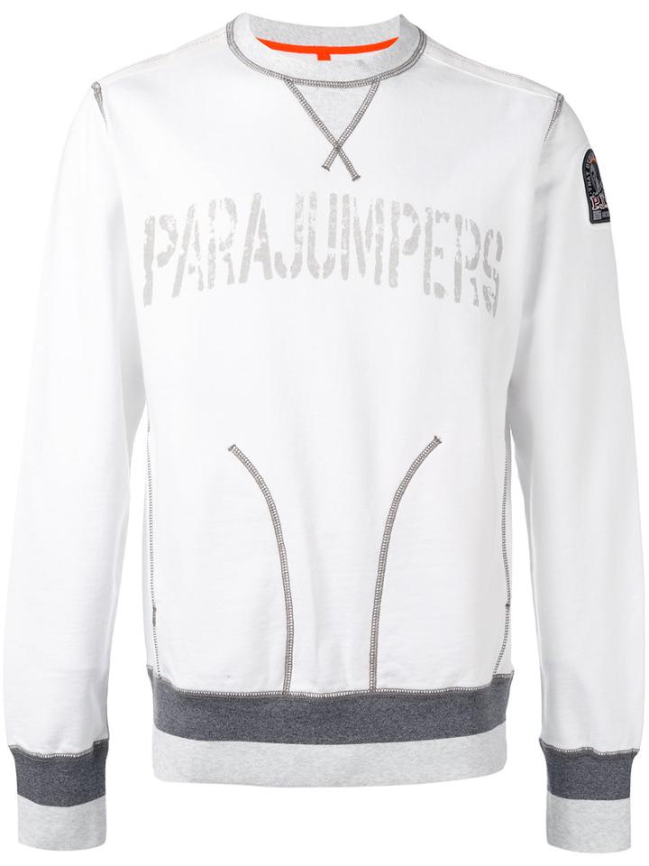 Parajumpers - Printed Chest Sweatshirt - Men - Cotton - Xl, White, Cotton