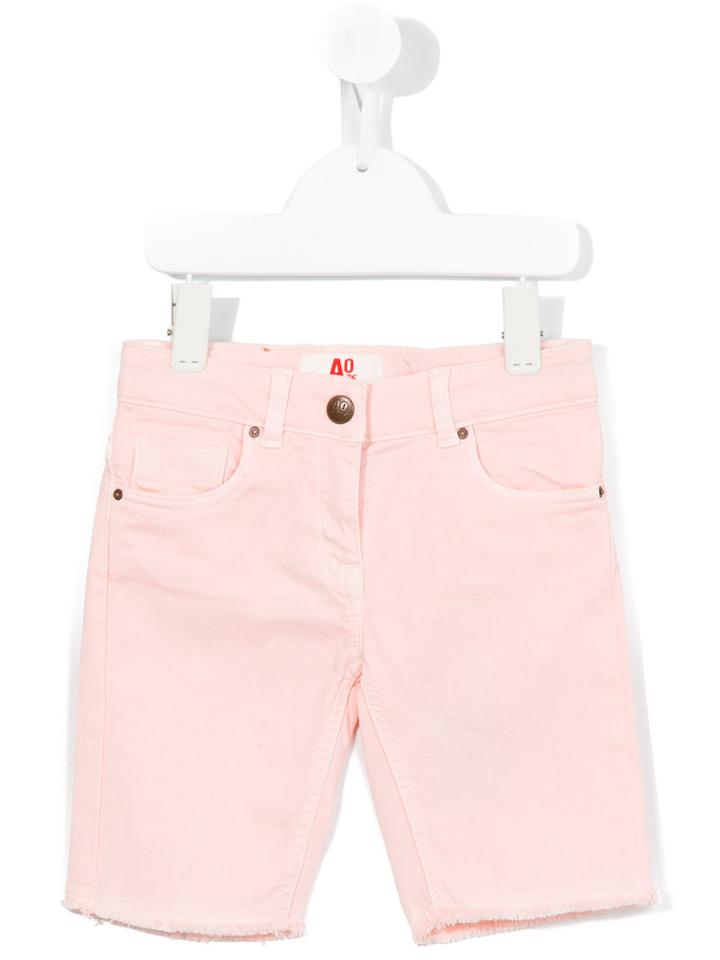 American Outfitters Kids Frayed-hem Denim Shorts, Toddler Girl's, Size: 4 Yrs, Pink/purple