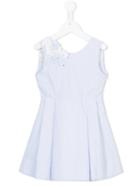 Lapin House Floral Embellished Shoulder Dress, Girl's, Size: 6 Yrs, Blue