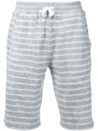 Estnation - Striped Bermuda Shorts - Men - Cotton - S, Grey, Cotton