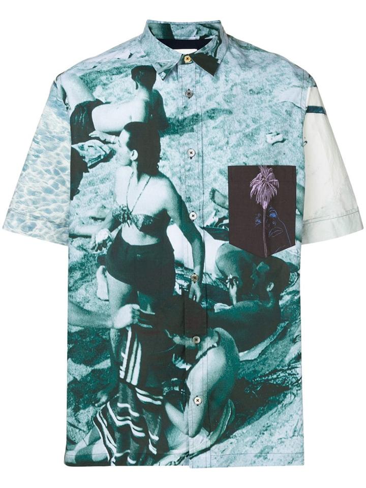 Paul Smith Photographic Print Shirt - Blue