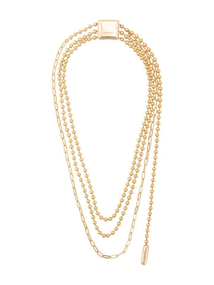 Ambush Triple Ball Chain Necklace - Metallic